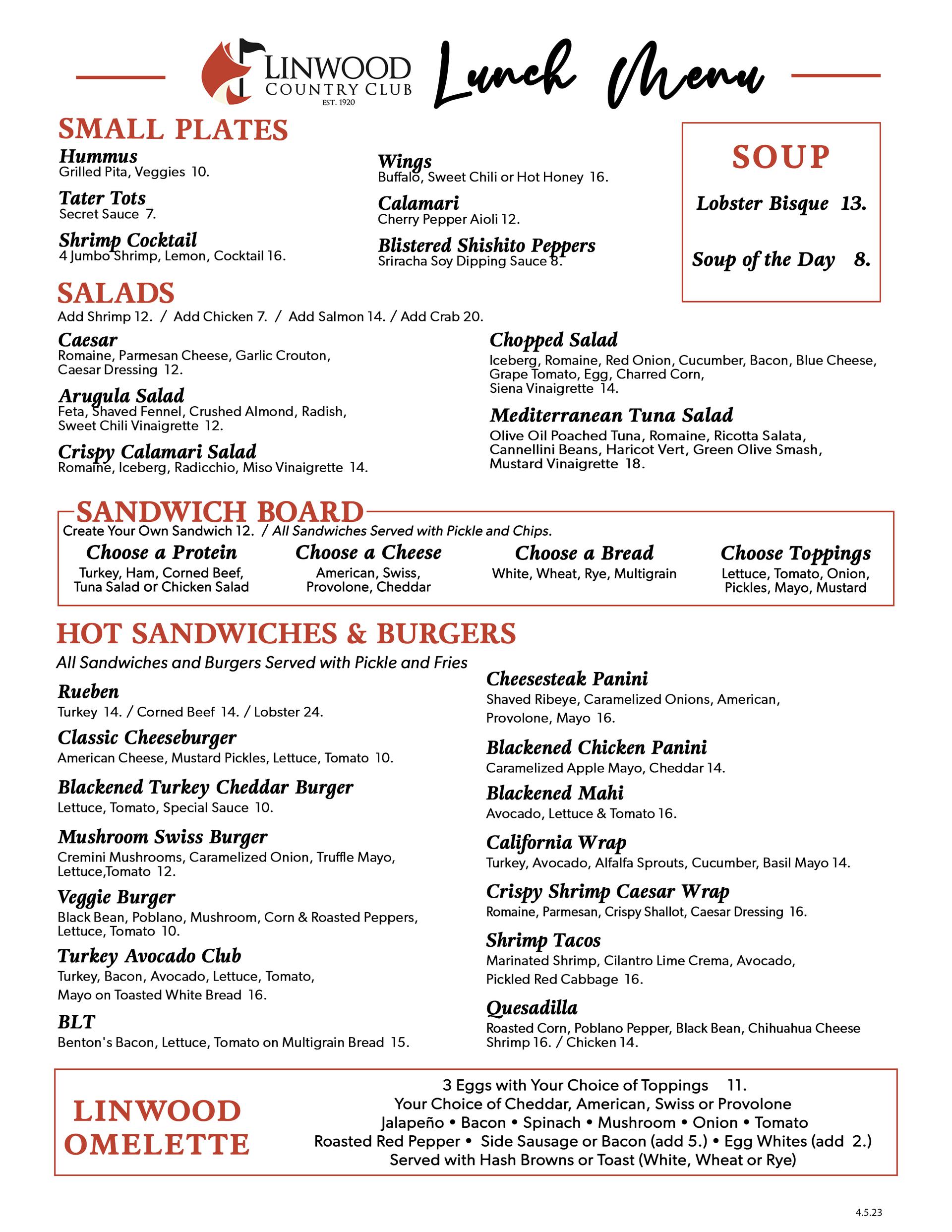 Dining Linwood Country Club